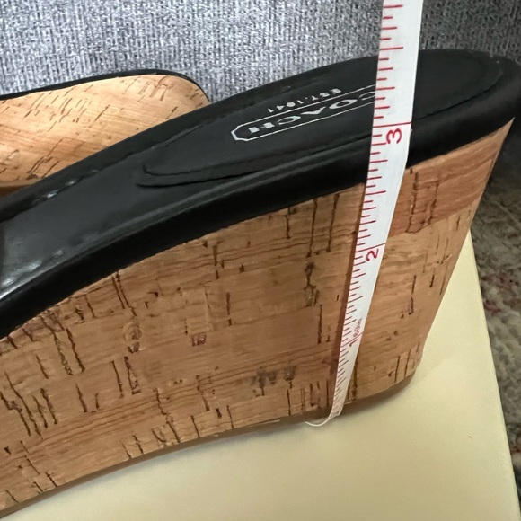 NIB Coach Jen black patent wedge - Picture 4 of 4